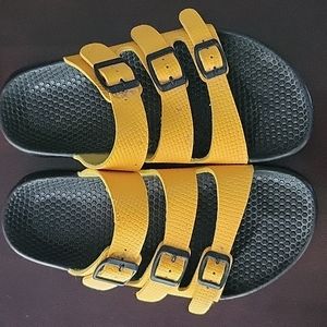 Birki's by Birkenstocks Yellow with Black Rubber Bottom